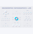set with neumorphic infographic design templates vector image vector image