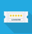 ticket icon vector image