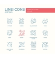 animals - line design icons set vector image