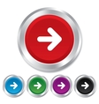 arrow sign icon next button navigation symbol vector image