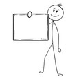 cartoon of man or businessman holding empty vector image