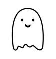 halloween funny ghost cartoon spook pictogram vector image vector image