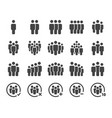 people icon set vector image vector image