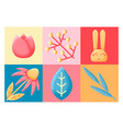 trendy spring holiday banner easter decorative vector image