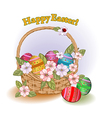easter basket vector image