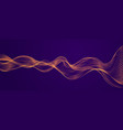 sound wave over dark particles flow effect vector image vector image
