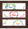 watercolor invitation card with floral bouquet vector image