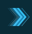 abstract blue arrow direction speed vector image vector image