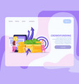 crowdfunding flat landing page vector image