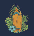 design hawaii tiki bar and surfing ethnic surf vector image vector image