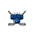 ice hockey school logo emblem colorful vector image vector image