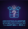 mystery box neon light icon vector image