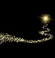 golden background with christmas tree vector image