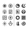 light and dark icon set vector image