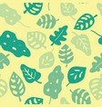 seamless background green jungle leaves vector image
