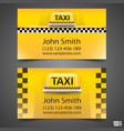 taxi business card vector image vector image