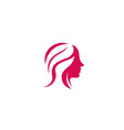 hairdresser woman beauy and makeup for logo design vector image