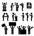 politician reporter election vote a set vector image