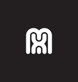 m and x - initials or logo mx monogram vector image vector image