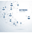 structure of social media network global vector image
