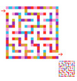 abstract colored square maze an interesting game vector image