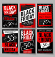 black friday sale advertising posters vector image vector image