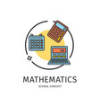 school thin line icon concept vector image vector image
