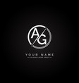 template for initial letter ag logo vector image vector image