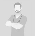 default placeholder doctor half-length portrait vector image