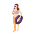 plus size woman vector image