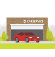 automobile repair shop garage the car vector image