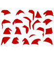 christmas hats set vector image