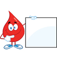 drop of blood cartoon character vector image