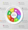 infographic design template with website icons vector image vector image