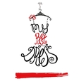 woman dress silhouette words best dressblackred vector image