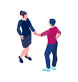 people greeting icon vector image vector image