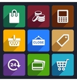 shopping flat icons set 36 vector image vector image