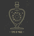 astrology horoscope wheel in glass bottle vector image