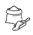 bag flour vector image vector image