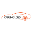 calligraphic car logo vector image