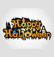 happy halloween sign vector image