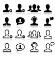 user man avatar icons set vector image