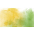 abstract yellow and green watercolor vector image vector image