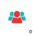 people icon isolated group of three vector image