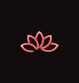 red white lotus flower logo icon vector image vector image