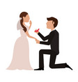 wedding proposal cartoon vector image