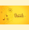happy deepavali background with lantern vector image vector image