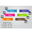 modern arrow origami style step up options banner vector image