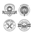 music monochrome labels badges emblems vector image vector image