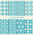 set of eight seamless chevron patterns vector image vector image